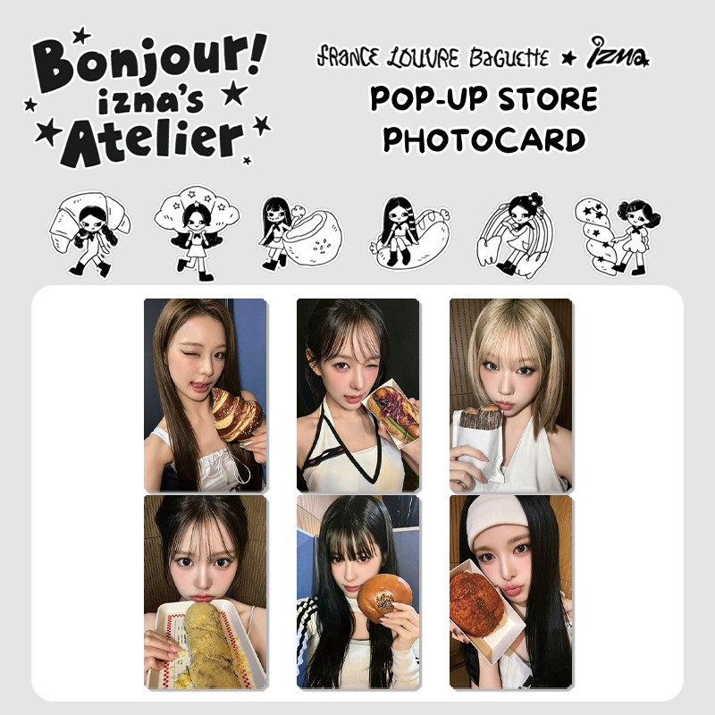 Kpop Idol IZNA × F.L.BBread Bật lên Thẻ nhỏ Ngoại tuyến Thẻ Co Thương hiệu Carter Thẻ thưởng
