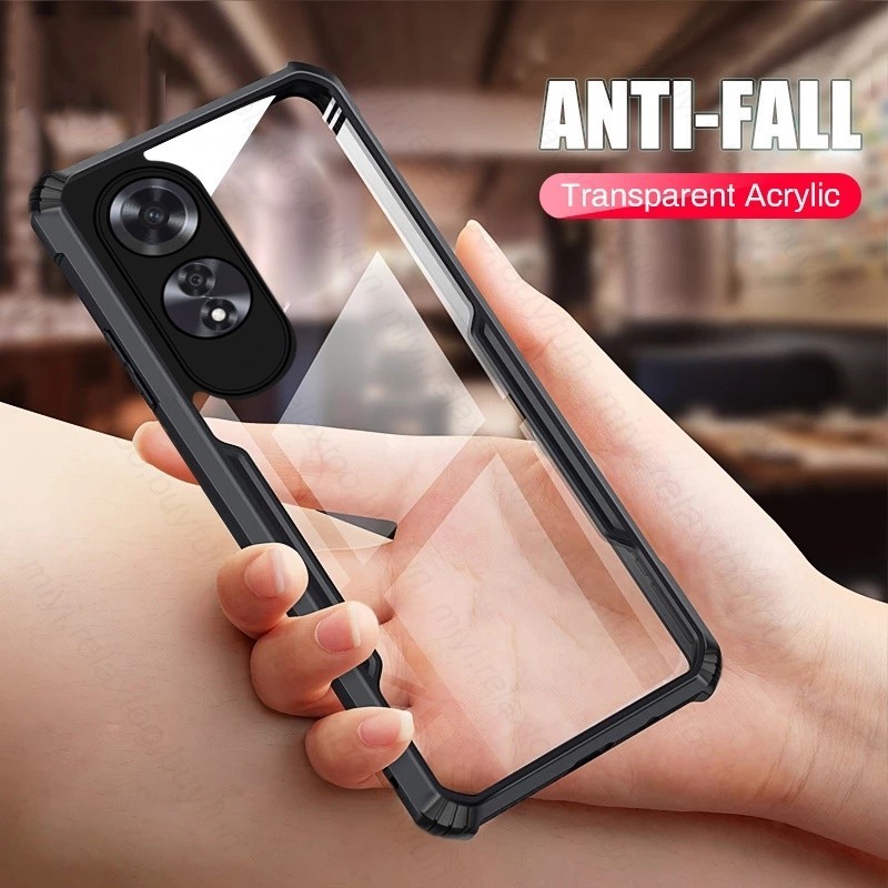 Dành Cho Oppo A60 4G Ốp Lưng Acrylic Trong Suốt Giáp Chống Sốc Ốp Lưng Điện Thoại Oppoa60 Camera Bảo