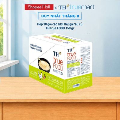 Hộp 10 gói Cháo tươi thịt gà rau củ TH true Food 150 g (150 g x 10 gói)