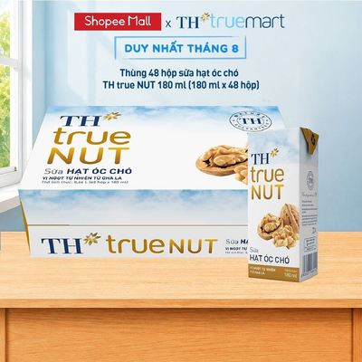 [LIVESTREAM] Thùng 48 hộp sữa hạt óc chó TH true NUT 180ml (180 ml x 48)