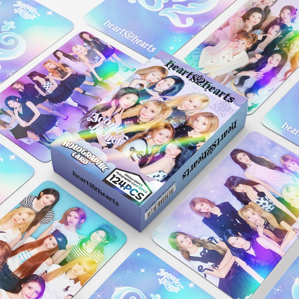 92-124 Chiếc Hearts2Hearts H2H ICONIC HEART Lomo Cards RUDE FOCUS Album The Chase Dán Pretty Please 