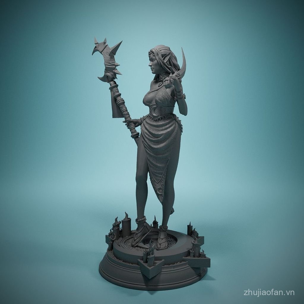 Moon Priest Running Team DND Board Game Cờ vua Mảnh 3D Model Đế phim trắng 25mm