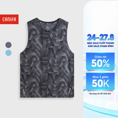 Áo ba lỗ active nam in họa tiết phong cách thể thao năng động CANIFA 8TA26S003