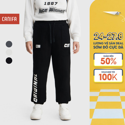 Quần nỉ bé trai CANIFA chất nỉ da cá dày dặn có hình in 2BP25C005