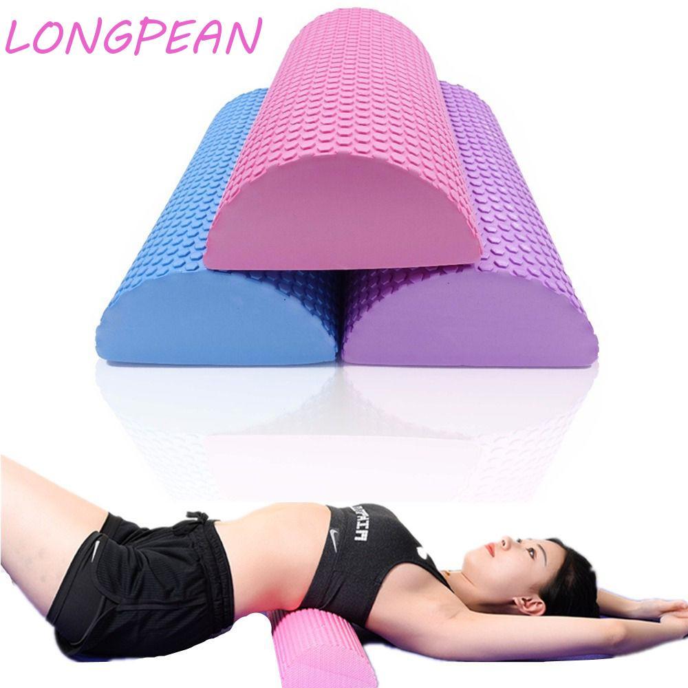 LONGPEAN EVA Foam Roller Pilates Fitness Foam Roller Tập thể dục Cột Yoga Massage cơ bắp 30-45cm Phụ