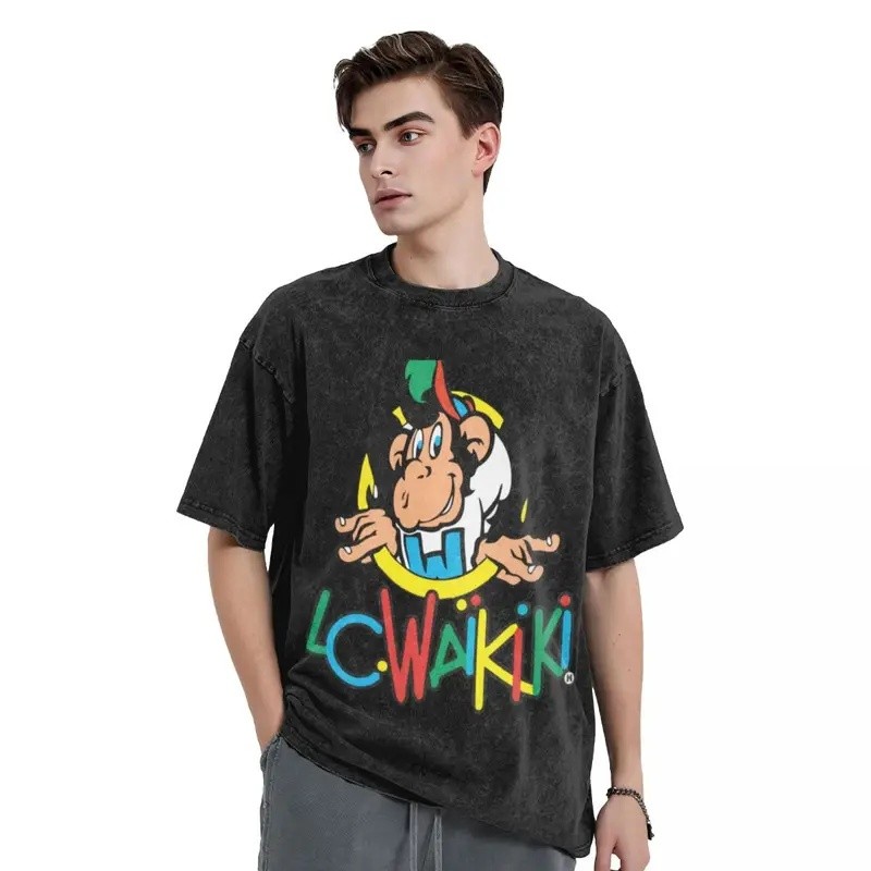 LC Waikiki Áo Thun Áo Thun Áo Sơ Mi Đồ Họa tee plus Kích Thước Phiên Bản Mới Quá Khổ Áo Sơ Mi Nam