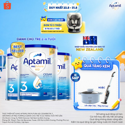 [MUA LÀ CÓ QUÀ] CB3 Sữa bột Aptamil Kid Cesarbiotik New Zealand số 3 - Synbiotic đặc chế