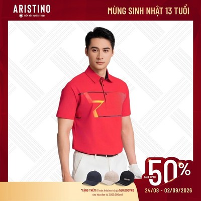 [BST polo yêu nước] Polo thể thao nam ngắn tay Aristino Golf 100% Polyester Chống Tia UV APSG63AZ