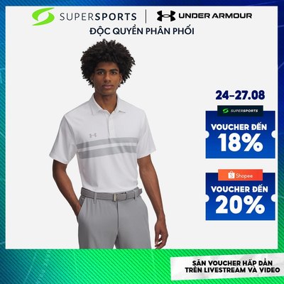 Áo Polo Nam Under Armour Drive Team Dual Stripe - 6009477-100