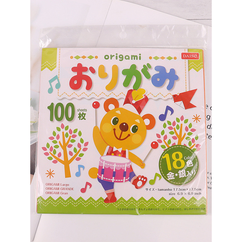 Hoạt Hình Nhật Bản Nhiều Màu Sắc Origami Giấy Nhiều Màu Trẻ Em Học Sinh Mẫu Giáo Handmade Origami Cắ