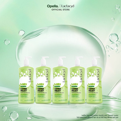 Bộ 5 Chai Sữa Tắm Gội Trẻ Em Lactacyd Baby Extra Milky Làm Sạch Dịu Nhẹ và Dưỡng Ẩm Vượt Trội Size Jumbo 800ml Cho Bé
