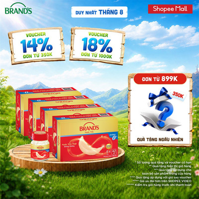 Combo 4 nước yến thật BRAND'S không đường (42 ml x 24 lọ)