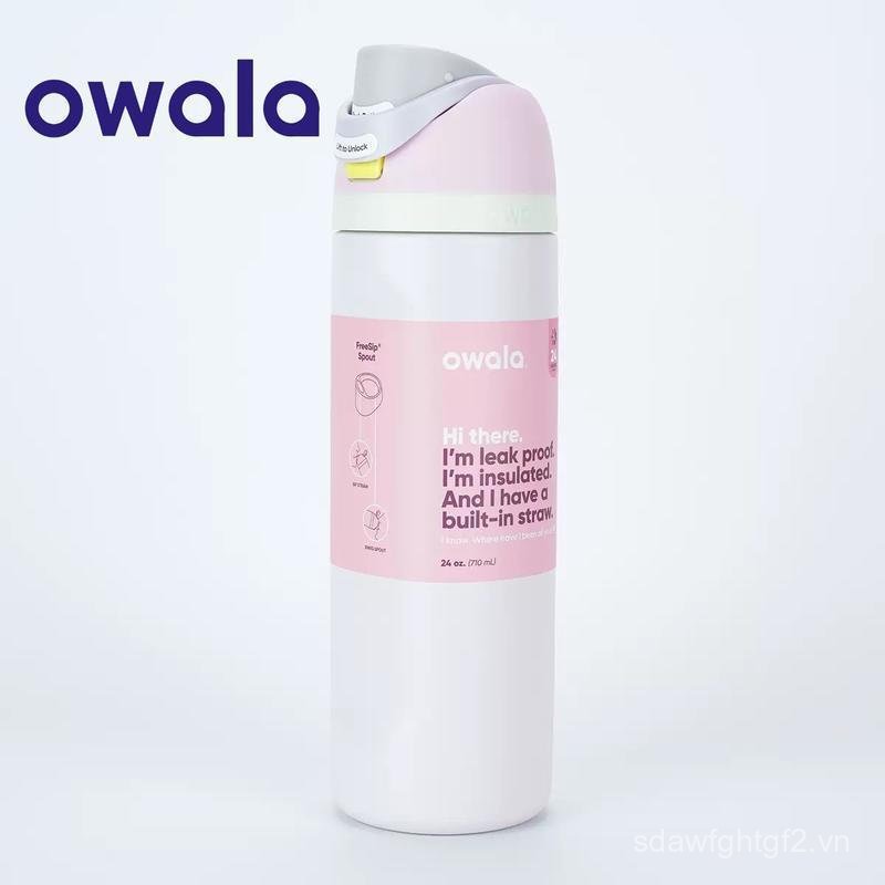 Kẹo Bọc Owala FreeSp Bình Nước Inox Cách Nhiệt Có Ống Hút Cho Thể Thao Và Bình Giữ Nhiệt Cốc Nước Mớ