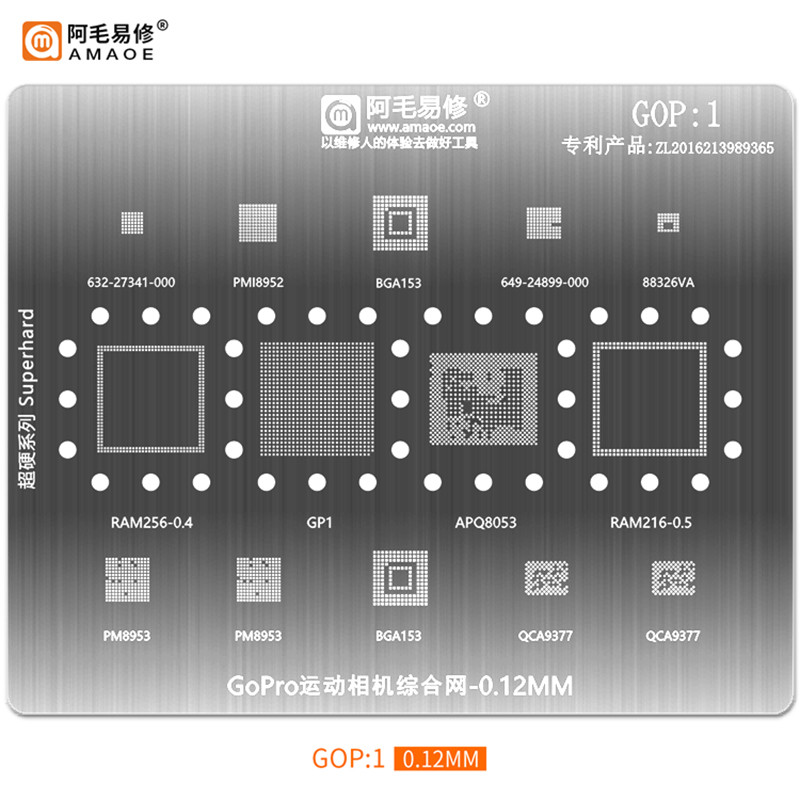 GOP1 GOP1 Camera Hành Động GoPro APQ8053 Bộ Nhớ CPU PM8953 Lưới Thép QCA9377 GP1 Cây Thiếc Lưới