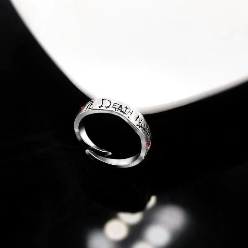 Anime Hàng Hóa Death Note Death Note Ring Death Note Death Note L Death COS Letter Ring L Ring Ring 