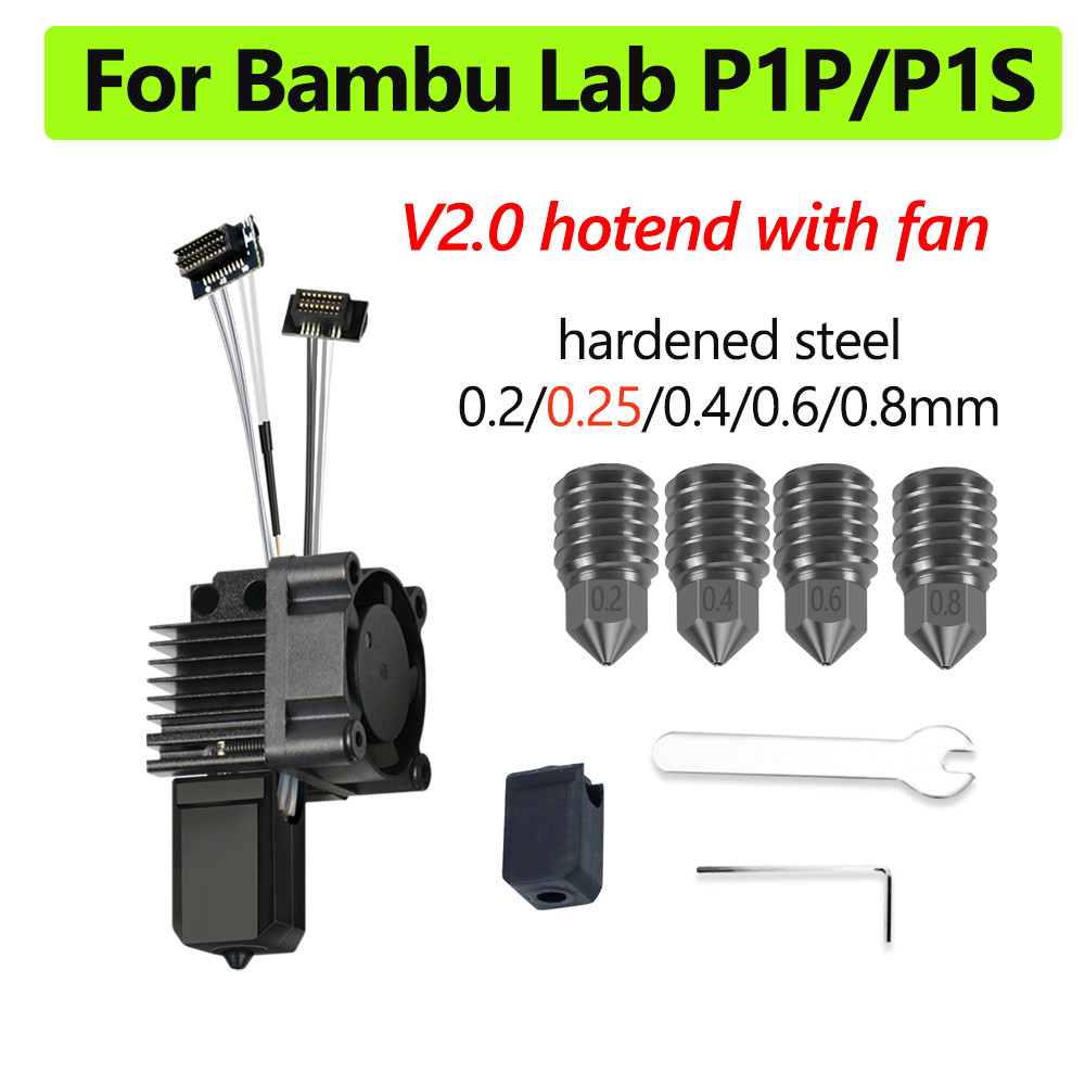 [MỚI] Dành cho Quạt nâng cấp Hotend Bambu Lab P1s V2.0 P1P Đầu in hoàn chỉnh P1S 0.2 0.4 Hotend Hot 