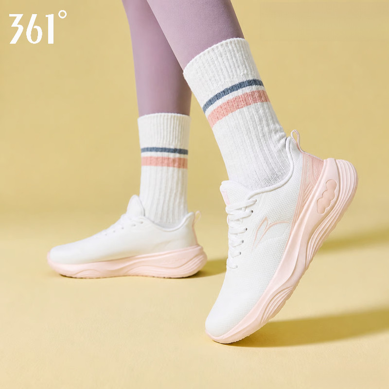 361° Giày thể thao chạy bộ nữ Basic Run siêu nhẹ Sports Giày chạy bộ siêu êm thoáng khí