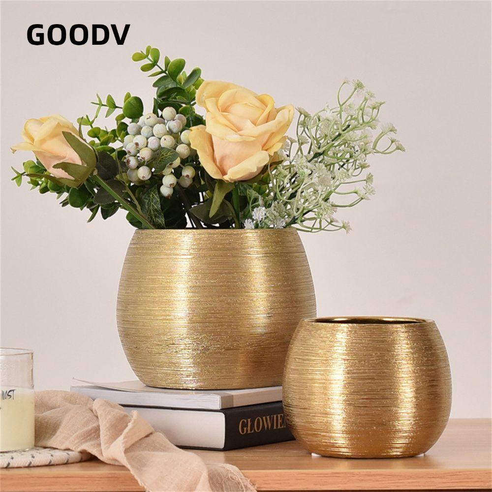 GOODV Bình gốm Đồ trang trí phòng Chậu hoa gốm Morden Bình nghệ thuật