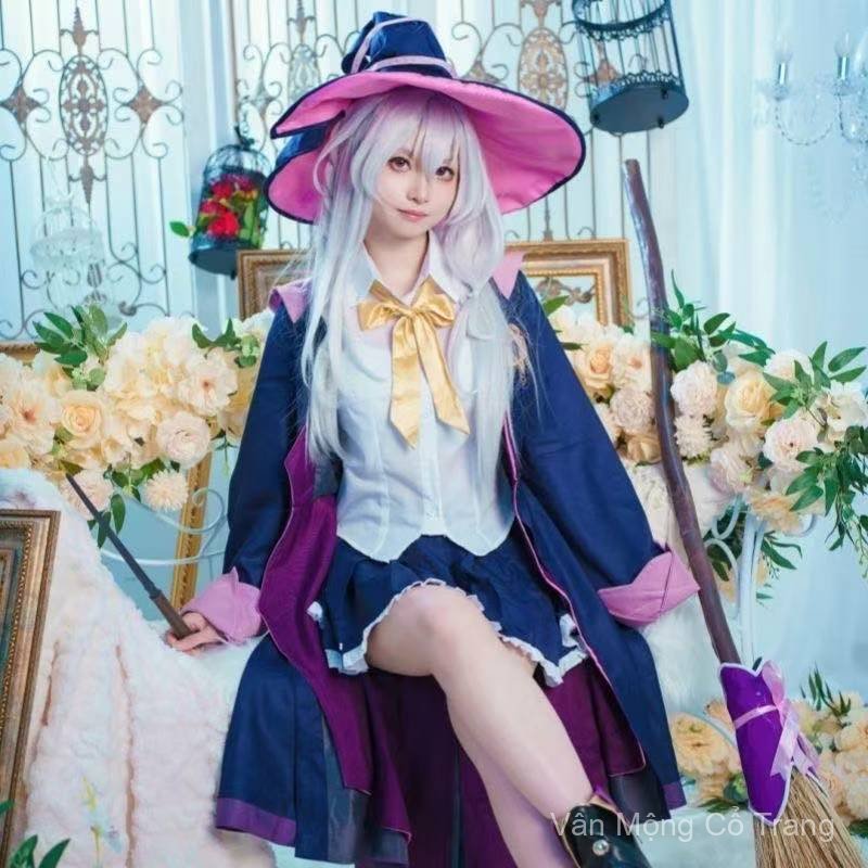 Cosplay Elaina phù thủy du ký, trang phục pháp sư anime nữ, trọn bộ, phong cách học viện, bán chạy