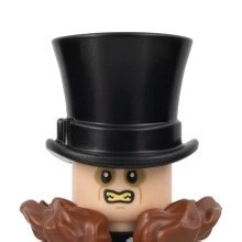 LEGO LEGO LEGO 27149 Mũ cao cấp Mũ quý ông Mũ đen Batman Penguin Phụ kiện khoảng 2cm