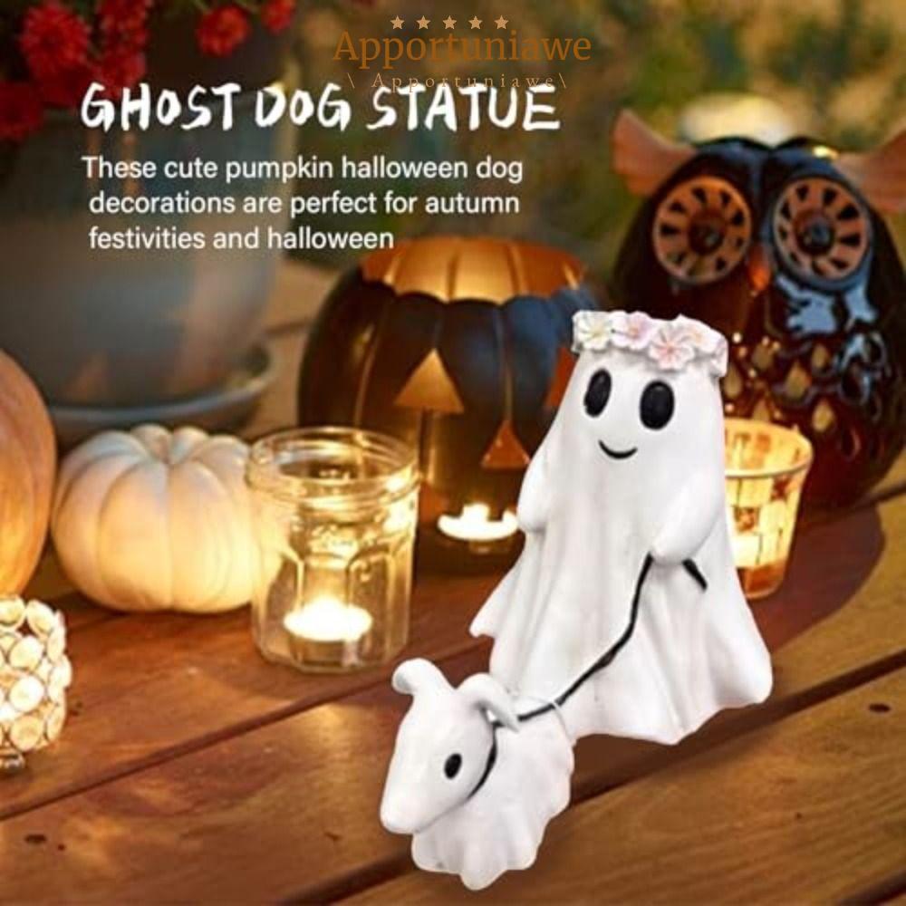IAPPORTUNIA Ma Đi Bộ Tượng Chó, Trong Nhà Ngoài Trời Halloween Ma Trang Trí Ma Ma Quái Chó Halloween