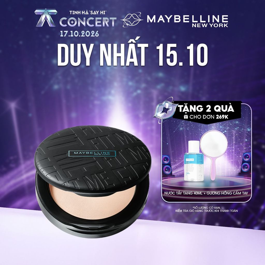 Phấn Phủ Kiềm Dầu Mịn Lì 16H, Che Phủ, Chống Nắng SPF32 PA+++ Maybelline New York Fit Me Compact 6g