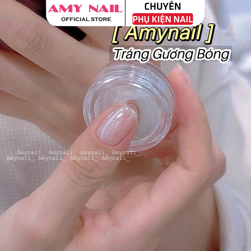 Bột tráng gương bóng trong suốt – Hiệu ứng gương sáng mịn, phản chiếu tự nhiên, phụ kiện trang trí móng | AMY NAIL