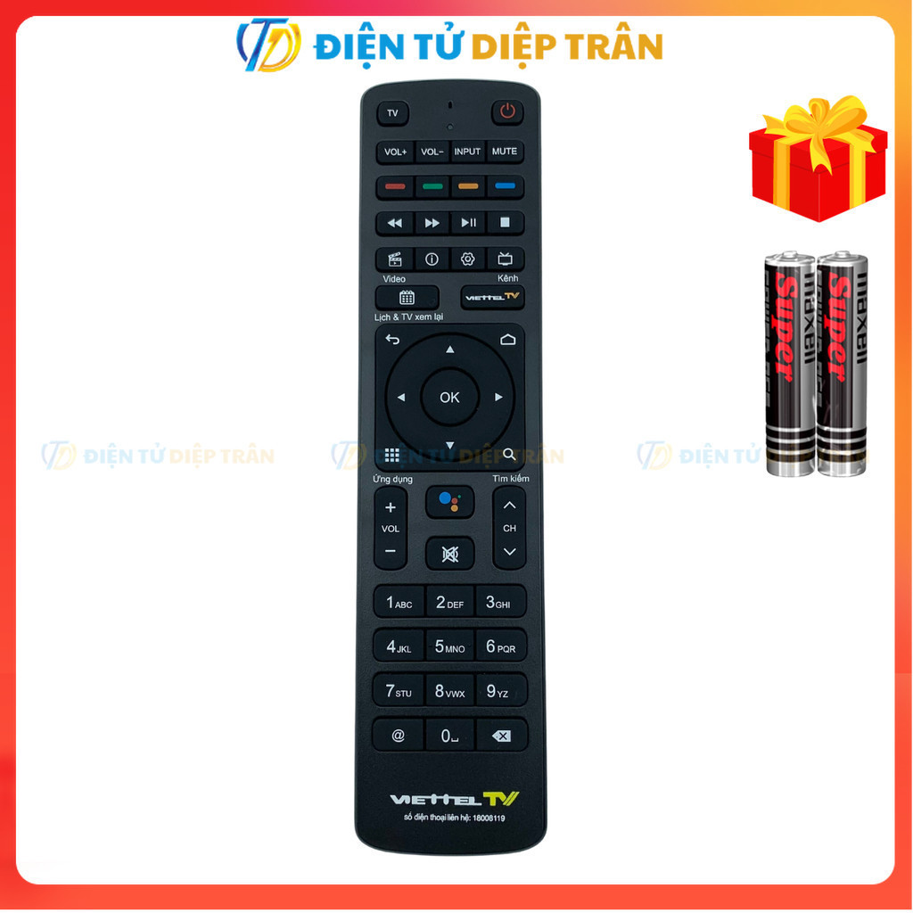 Remote điều khiển đầu thu truyền hình Viettel Mã 01 - Tặng kèm pin - TT.Store_vn