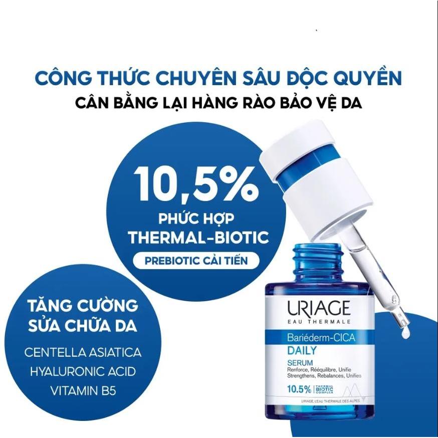 Ảnh 3 của Serum Uriage Bariederm cica daily Cấp Ẩm, làm dịu, làm lành và phục hồi da tổn thương hằng ngày 30ml
