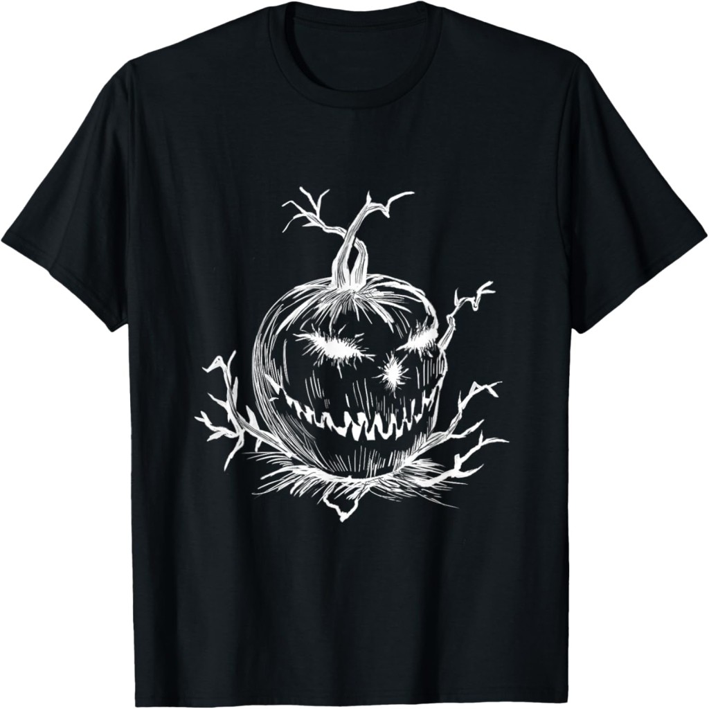 Áo thun Gothic Spooky Pumpkin – Creepy Halloween Gothic Ding T-Shirt
