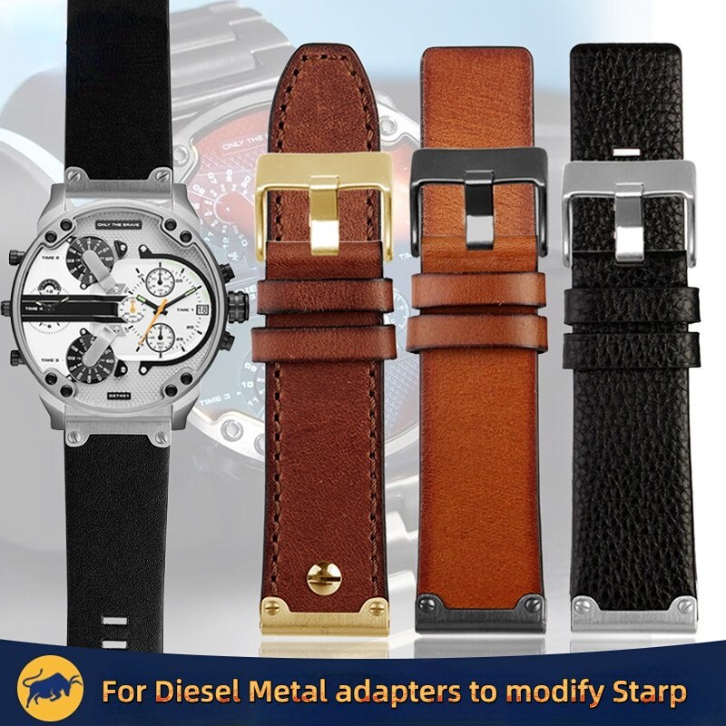 Dây đeo đồng hồ nam 24mm 26mm 28mm cho Diesel DZ4318 DZ4476 7357 DZ4343 DZ4323 đầu cổng thép không g