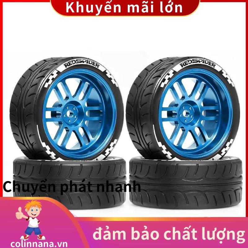 4 Lốp Xe RC Có Vành Kim Loại Cho 24016 124019 144002 Bộ phận nâng cấp xe RC 1 / 18. giá rẻ