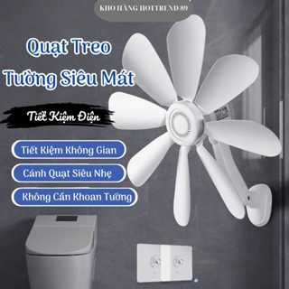 (sỉ)Quạt Treo Tường Mini Athena 8 Cánh Quạt Âm Thanh Nhỏ Chống Ồn Kèm Miếng Dán kho 6366