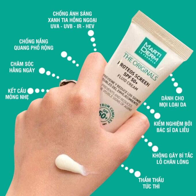 TN [HÀNG CÔNG TY] Kem Chống Nắng Phổ Rộng Martiderm Bảo Vệ Toàn Diện 40ml Cây Rơm Cosmetics