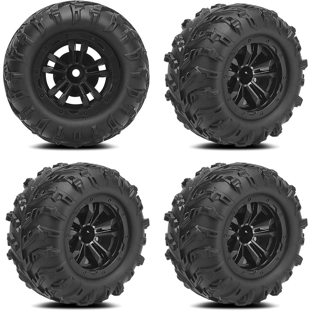 Bánh xe và lốp RC Hex Hub 12mm, lốp RC daitoku 1 / 16 Bánh xe ô tô RC cho SCY, MJX, WL, HBX 1 / 16 1