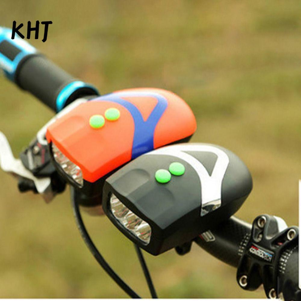 Đèn sáng xe đạp KHJ, 3 đèn LED an toàn Đèn còi xe đạp, Phụ kiện xe đạp 2 in1 có còi Xe đạp có thể đi