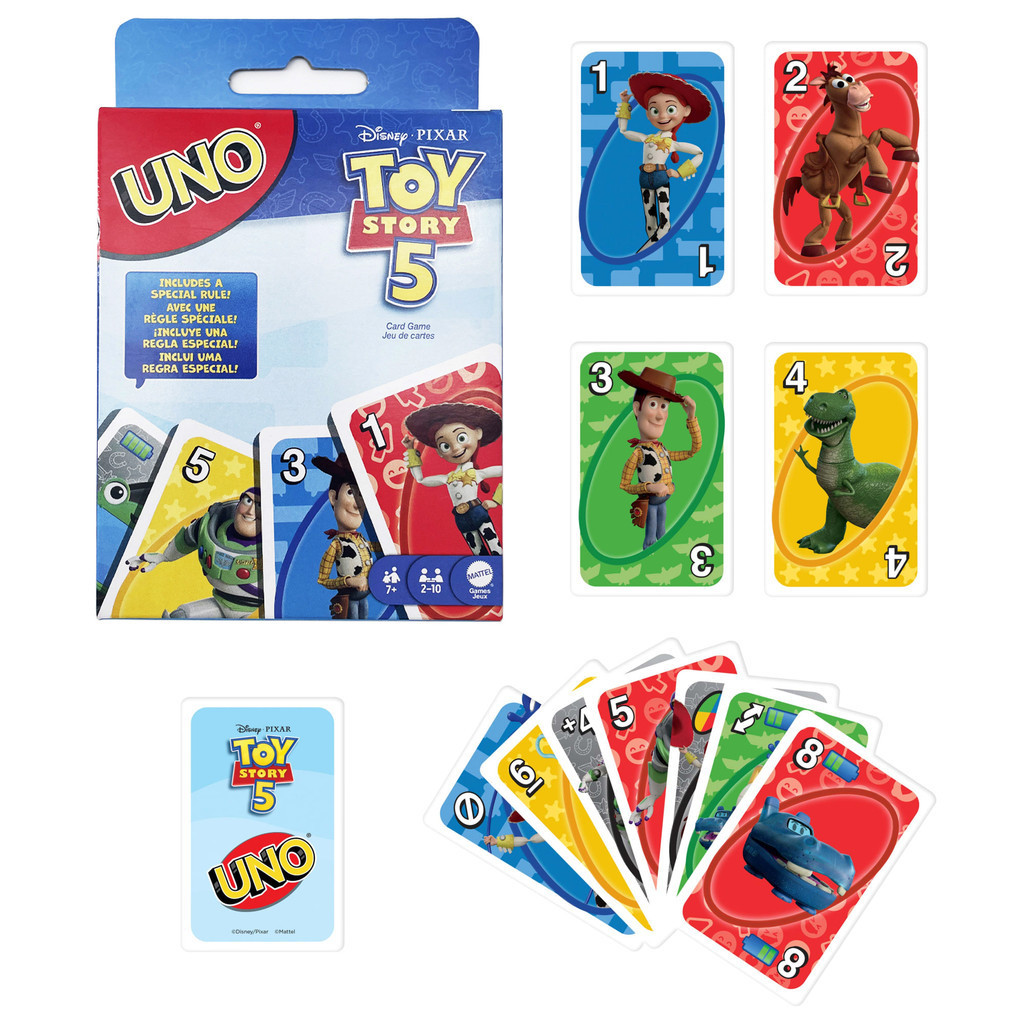 Trò chơi bài Mattel UNO Disney Pixar Toy Story 5, Trò chơi tiệc gia đình phiên bản đặc biệt dành cho