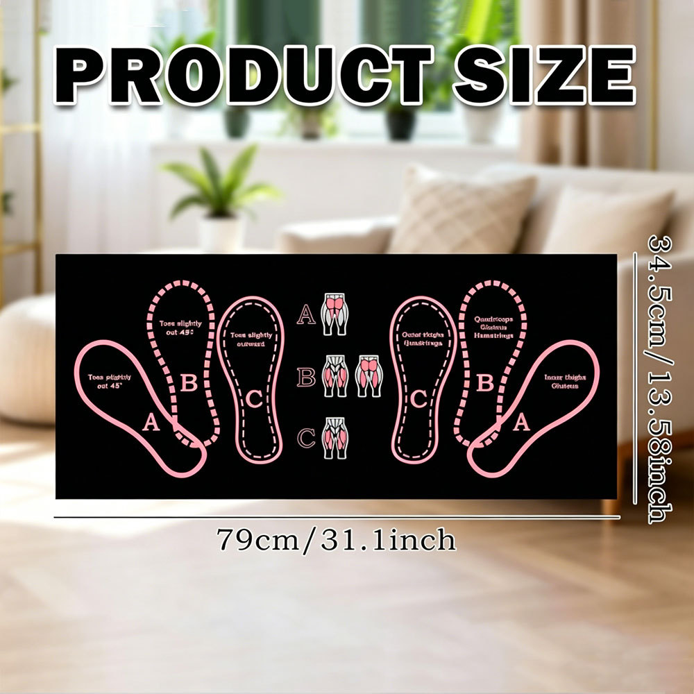 Posture Correction Squat Training Floor Mat,Portable Non-Slip Exercise Mat for Hip & Leg Shaping Wor