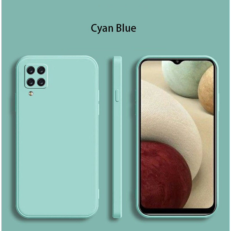 Dành Cho Samsung Galaxy A12 M12 F12 Vuông Silicon Lỏng Ốp lưng Samsung A12 5G Bảo Vệ Camera Ốp Lưng 