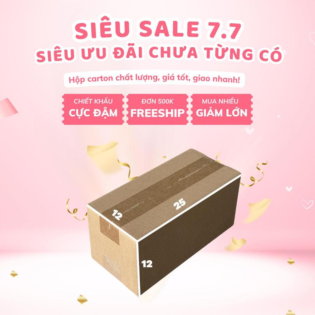 hộp giấy đóng hàng 25x12x12 bộ 200 không in