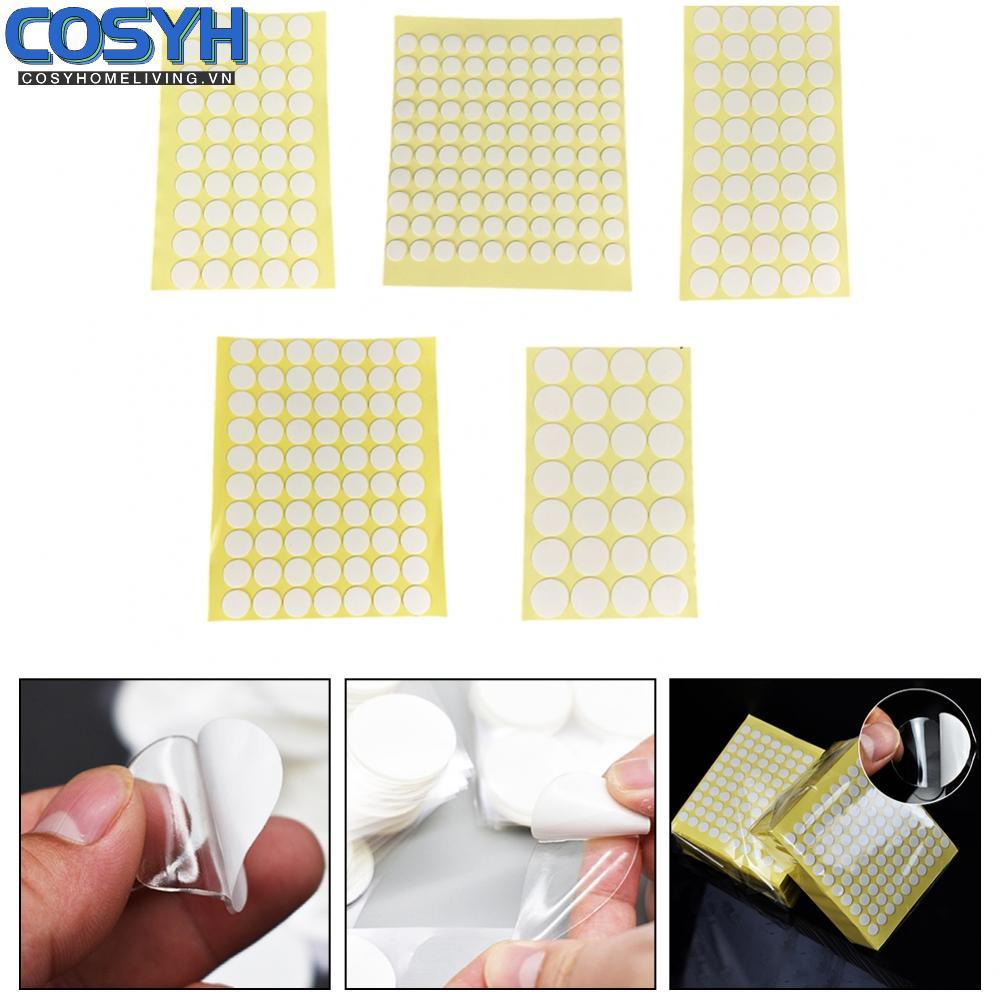<cosyh>Traceless Adhesive Acrylic Glue Dot Tape Clear Double Sided Nano Glue (5 Sheets)