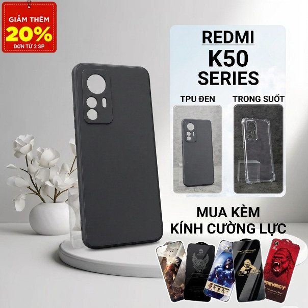 Ốp Lưng Điện Thoại cạnh vuông cho  Redmi K50 Ultra,Gaming,Pro, K50 5G | ỐP TPU HEKON.CASE