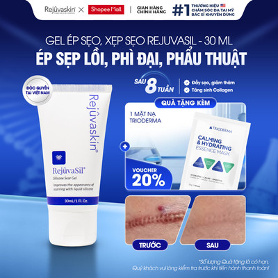 Gel Xóa Sẹo Lồi Rejuvaskin Rejuvasil 30ML - Ngăn Ngừa & Xóa Mờ Sẹo Phì Đại, Sẹo Sau Phẫu Thuật, Gel Silicone Ép Sẹo Lồi