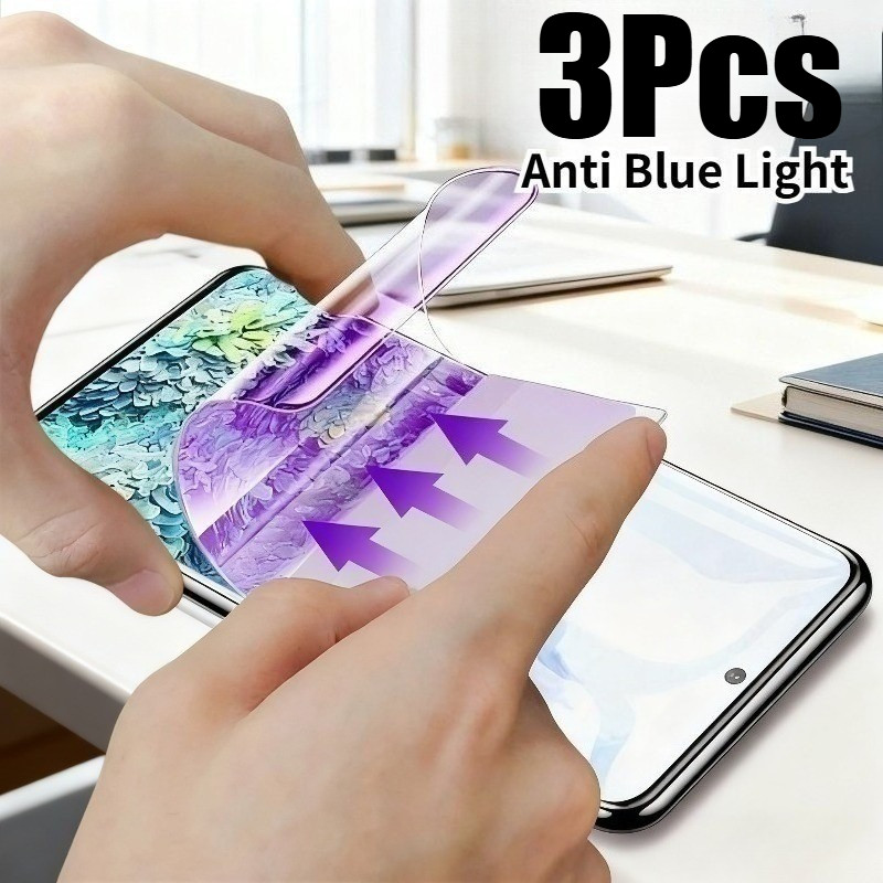3 Bộ Phim Hydrogel Mềm Chống Ánh Sáng Xanh Cho Xiaomi Poco C3 C31 C40 C51 C61 C75 C8 C85 12 12T Lite