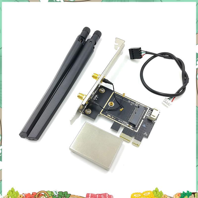 Bộ chuyển đổi thẻ WiFi PCIE Bluetooth Băng tần kép Thẻ mạng không dây Repetidor Adaptador cho máy tí
