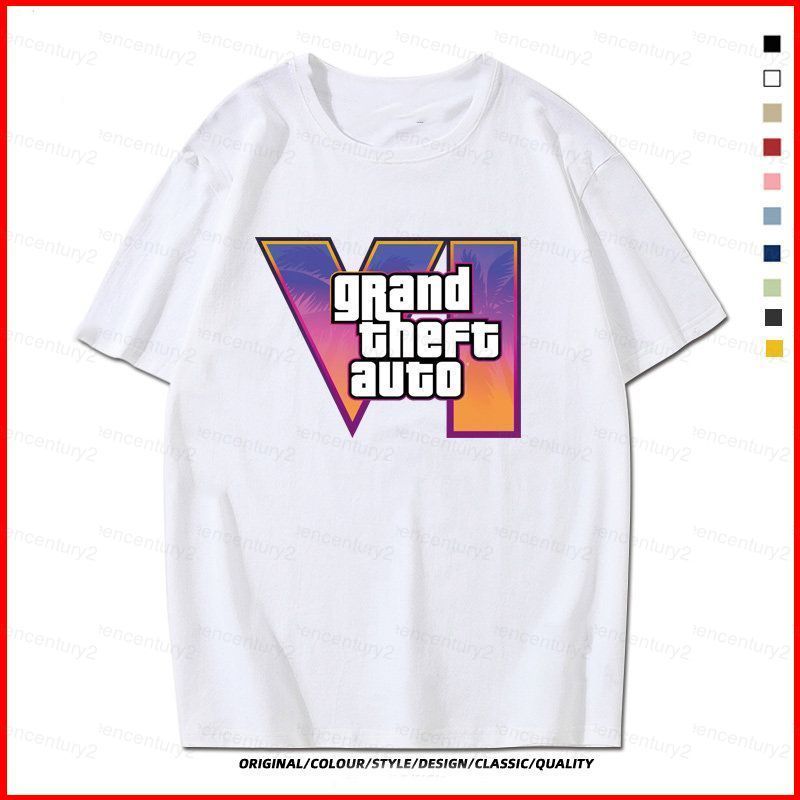 GTA6 Grand Theft Auto 6 Vice City Áo thun mềm mại thoải mái áo thun ngắn tay