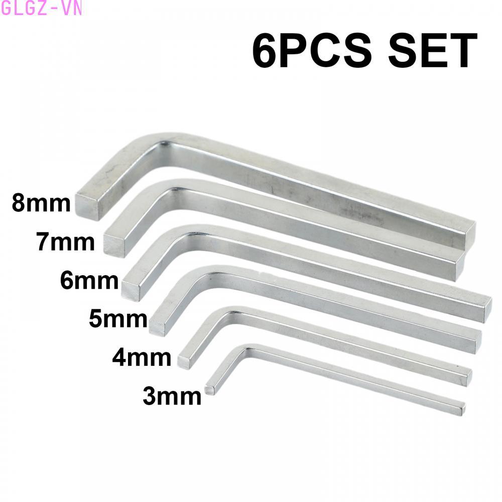 Square Key Wrench Set 6Pcs L Shape Square Head Wrench Suitable for Square Screws