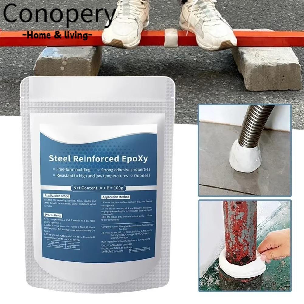 CONOPERY Thép gia cố Epoxy Putty Sửa chữa Putty, Bộ sửa chữa Epoxy Putty chịu nhiệt chịu dầu, Sửa ch