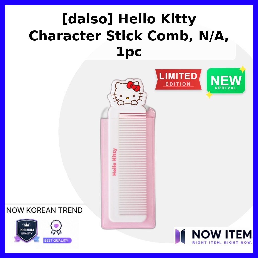 [daiso] Lược dính nhân vật Hello Kitty, N/ A, 1 cái/ Lược dính Hàn Quốc/ Thiết kế Hello Kitty/ Hàng 