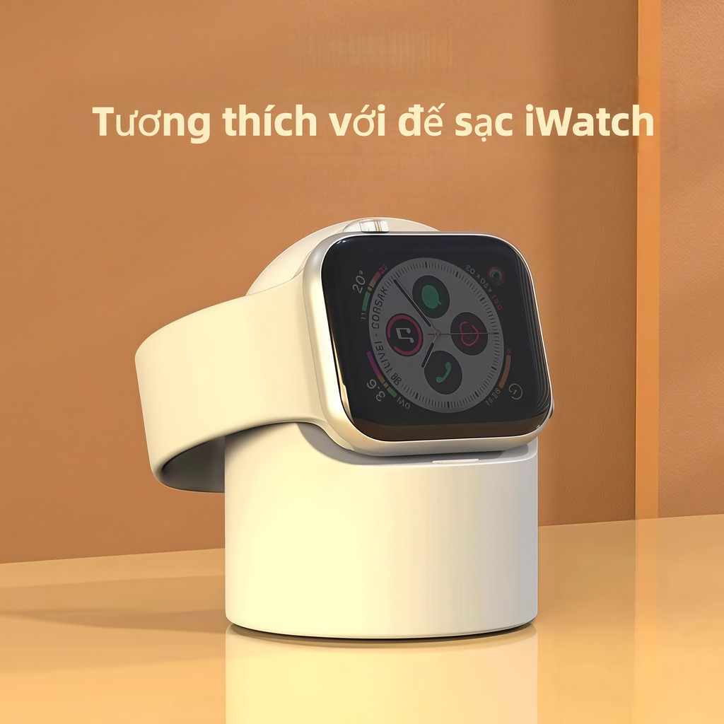 Đế sạc silicon dạng đứng dành cho Apple Watch Series 11 10 9 8 41mm 45mm 44mm 40mm 42mm 46mm